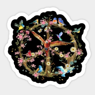 Love Peace Birds Costume Gift Sticker